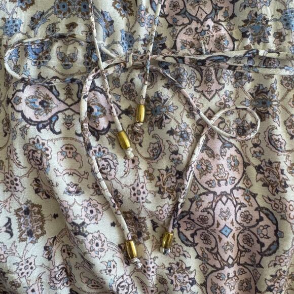 Roller Rabbit Floral V-Neck Long Sleeve Maxi Dress XS-Summer, Cottage, Resort - Picture 8 of 10